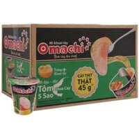 Mì ăn liền OMACHI tôm chua cay thái ly 111g (có cây thịt thật)