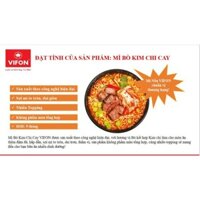 Mì Bò Trộn Kim Chi Cay mới Vifon