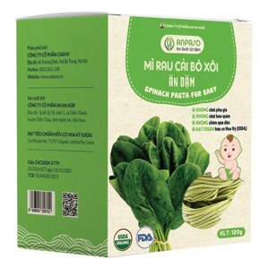 Mì cải bó xôi Anpaso Organic gói 120g