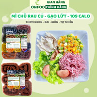 Mì chũ rau củ gạo lứt ngũ sắc sấy lạnh hữu cơ ONFOD ăn kiêng giảm cân cho người tiểu đường, gym, yoga, mẹ bầu 1kg