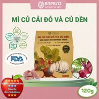 MÌ CỦ CẢI ĐỎ & CỦ DỀN ORGANIC ANPASO 120G, đạt chứng nhận FDA của Hoa Kì về An toàn thực phẩm