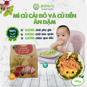 Mì củ cải đỏ và củ dền Anpaso Organic gói 120g