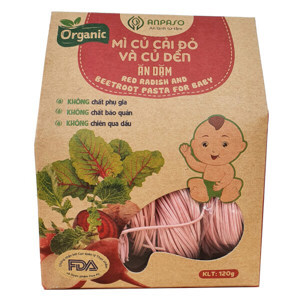 Mì củ cải đỏ và củ dền Anpaso Organic gói 120g