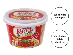 Mì Cung Đình Kool spaghetti sốt bò bằm bát 105g