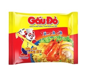 Mì Gấu Đỏ tôm và gà gói 63g