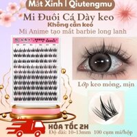 Mi Giả Có Keo SẵnTự Nhiên, Mi Anime Đuôi Cá Dày Mi Cụm Tách Sợi Nhiều Mẫu Hot Douyin, Siêu Nhẹ Mắt, Tái Sử Dụng