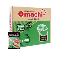 Mì gói ăn liền khoai tây vị lẩu tôm chua cay Omachi thùng 30 gói x 79g