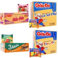 Mì gói Hảo Hảo chua cay /Gấu đỏ tôm gà / Gấu đỏ gà sợi phở/ Mì bún thái Wai wai