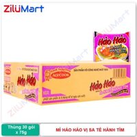 Mì Hảo Hảo vị sa tế hành tím (thùng 30 gói) loại 75g