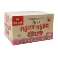 Mì Hương Vị Kim Chi Ăn Liền Ngon Ngon Vifon Thùng 24 ly x 60g
