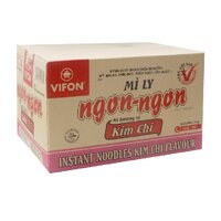 Mì Hương Vị Kim Chi Ăn Liền Ngon Ngon Vifon Thùng 24 ly x 60g