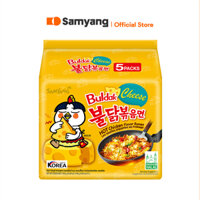 Mì Khô Gà Cay Samyang Foods Vị Phô Mai - Lốc 5 Gói (140g/gói)