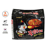 Mì khô gà cay Samyang túi 5 gói/ Set 16 gói nhỏ rong biển Hàn Quốc