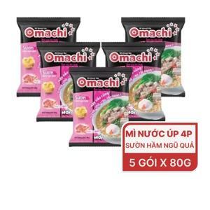 Mì khoai tây Omachi sườn hầm ngũ quả lốc 5 gói x 80g