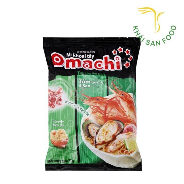 Mì khoai tây Omachi tôm chua cay 5 sao gói 78g