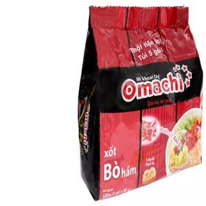 Mì khoai tây Omachi xốt bò hầm lốc 5 gói x 80g