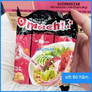 Mì khoai tây sốt bò hầm Omachi gói 80g