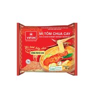 Mì Không Chiên Tôm Chua Cay Vifon Gói 70g x Thùng 30 Gói