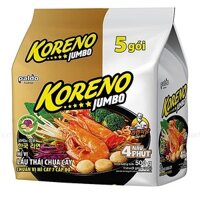 Mì Koreno Jumbo Lẩu Thái Chua Cay Lốc 5 Gói 100G