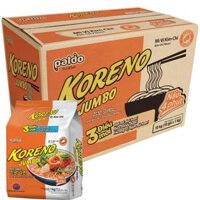 Mì KORENO Jumbo vị kim chi gói 100g - Thùng 10 túi x 10 gói x 100g