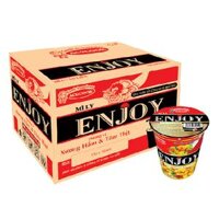 Mì Ly Enjoy Hương Vị Xương Hầm Và Tôm Thịt Acecook Thùng 12 ly x 85g