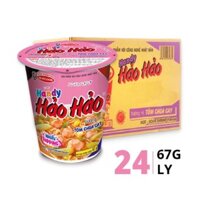 Mì ly handy hảo hảo tôm chua cay - thùng 24 cốc