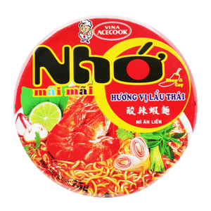 Mì Nhớ mãi mãi hương vị lẩu Thái bát 75g