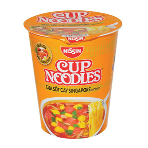 Mì Nissin vị cua sốt cay Singapore ly 71g