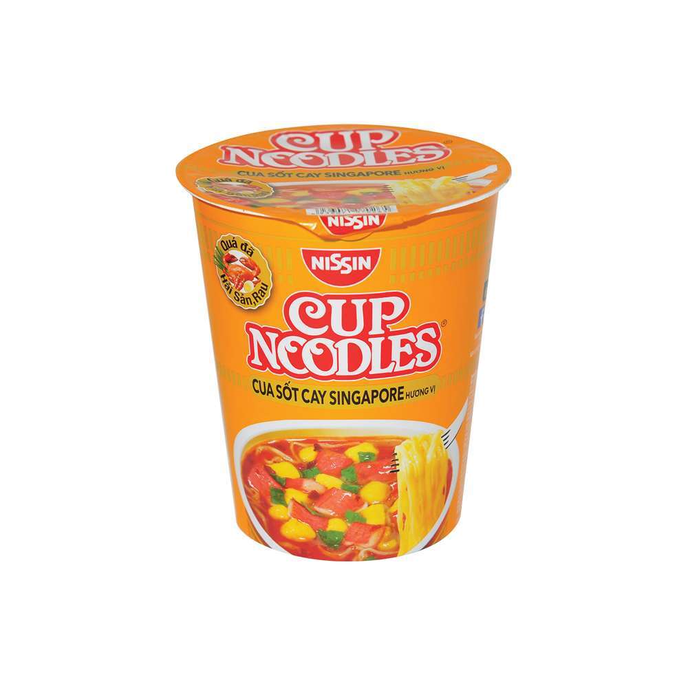 Mì Nissin vị cua sốt cay Singapore ly 71g