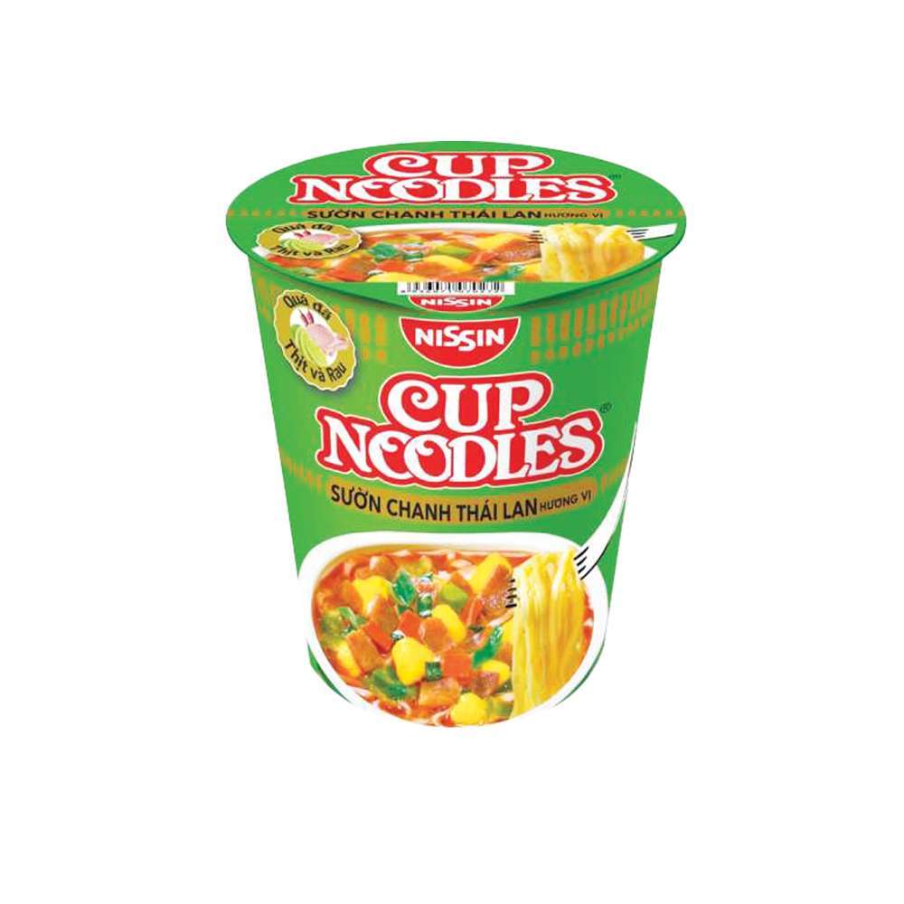 Mì Nissin vị sườn chanh Thái Lan ly 74g