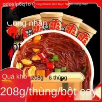 ♤▼Mì nóng và chua nổi tiếng trên mạng Hi Eat Barreled V bún 3 thùng-12 thùng Bột khoai lang hương vị Trùng Khánh mì gói