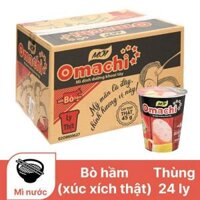 Mì Omachi Ly Có Xúc Xích 45gram Vị Xốt Bò Hầm