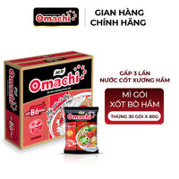 Mì Omachi Xốt Bò Hầm Gói - Thùng 30 Gói x 80g