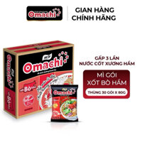 Mì Omachi Xốt Bò Hầm Gói - Thùng 30 Gói x 80g