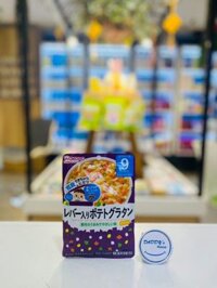 Mì ống, khoai tây Gratin, gan gà & rau sốt kem cà chua Wakodo 9th (80g)