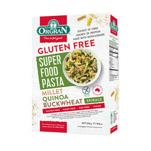 Mì pasta chay từ gạo & ngô cho bé hiệu Orgran gói 250g