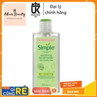 [MĨ PHẨM CHÍNH HÃNG][TONER]Nước Hoa Hồng Soothing Facial Toner Simple cân bằng ẩm cho da 200ml