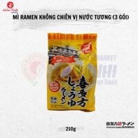Mì ramen không chiên vị nước tương (3 gói)
