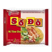 Mì - Thùng 30 Gói Mì Số Đỏ Tôm Chua Cay Gói 65gr