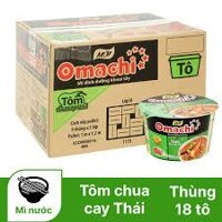 Mì tô Omachi lẩu tôm càng 92g x18 tô / thùng