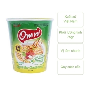 Mì tôm chanh Omni cốc 65g