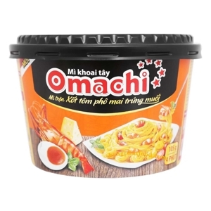 Mì trộn Omachi xốt tôm phô mai trứng muối hộp 105g