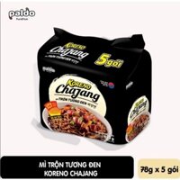Mì Tương Đen Koreno chajang 4 bịch/ 20 gói * 78gr bao bì mới ( 05/2025)