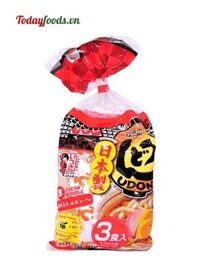 Mì Udon Tươi {Itsuki} 627G (3 Phần Ăn, Kèm Gói Bột Súp Nước Dùng)