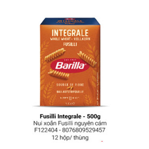 Mì Ý Barilla nui xoắn Fusilli 500g