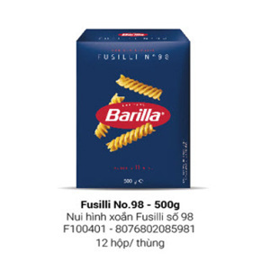 Mì Ý Barilla nui xoắn Fusilli 500g