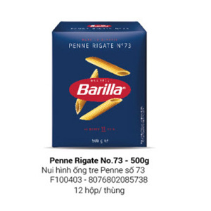 Mì Ý Barilla Penne Rigate No73 500g