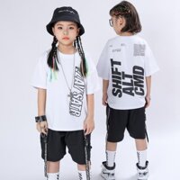 [Miaomiao] [Khiêu vũ đường phố thiên thần Hàn Quốc 1] Bộ đồ trẻ em Áo thun ngắn tay bé trai mùa hè 1688 Mạng bán buôn Alibaba 2020 Quần áo thể thao trẻ em cỡ lớn phong cách mới 9.Mưa thịnh vượng