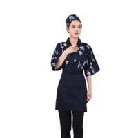 [Miaomiao] [Quần áo ẩm thực Nhật Bản Dashi 1] Họa tiết lá tre Nhật Bản Sushi Ramen Nhân viên nhà hàng Đồng phục Công ty Hiệu suất trường học Quần áo Cotton Polyester Ẩm thực không mỏng Kimono.Xing Maobao