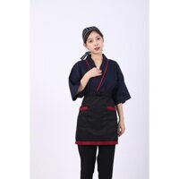 [Miaomiao] [Quần áo ẩm thực Nhật Bản Dashi 1] Quần áo làm việc phục vụ nhà hàng Nhật Bản Ramen Sushi Kimono Polyester Cotton chống dính Tyline màu đỏ có thể thêu được in.